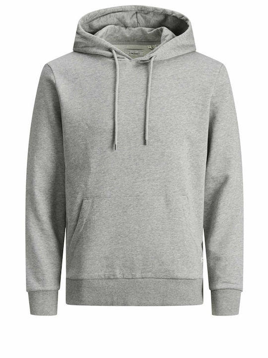 Sweatshirt with Hood Light Grey Melange