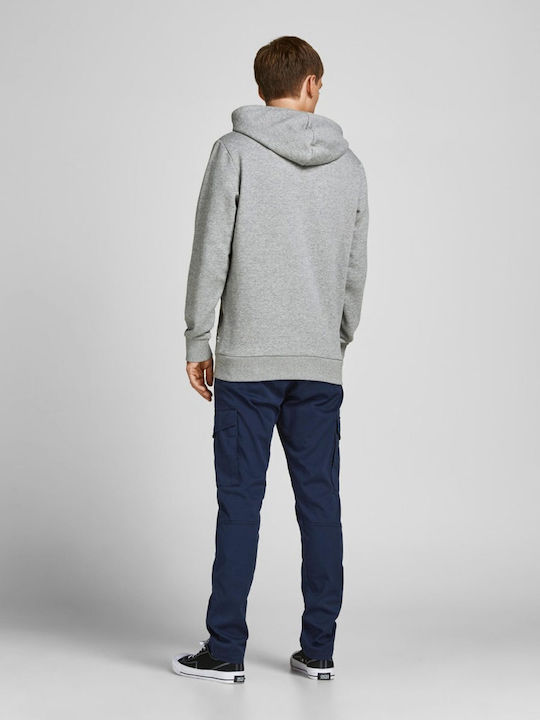Sweatshirt with Hood Light Grey Melange