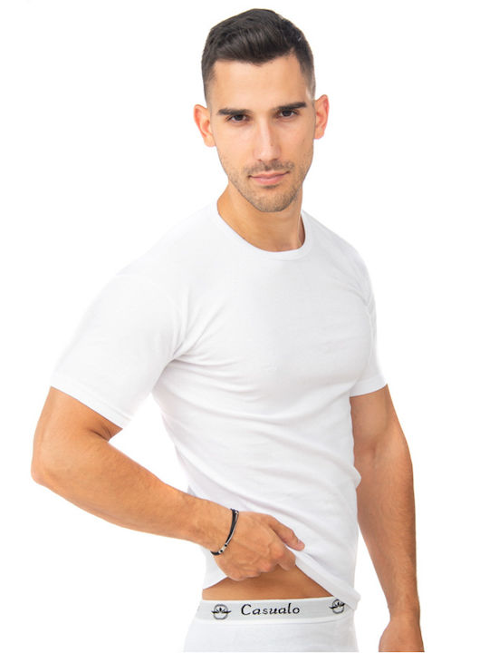 Namaldi Men's Short Sleeve Undershirt White