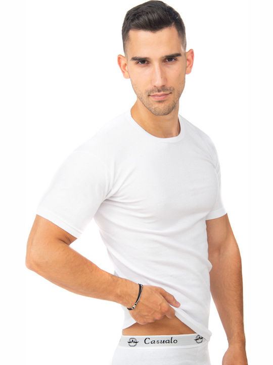 Men's Short Sleeve Undershirt White