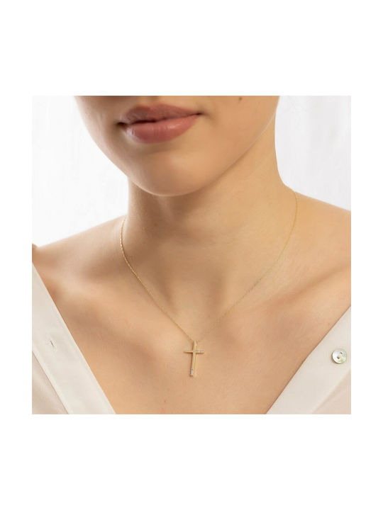 Eforo Women's Gold Cross 14K