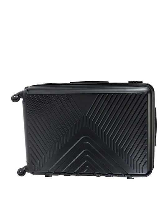 Polo Oslo Medium Hard Black Suitcase With 4 Wheels Height 65cm