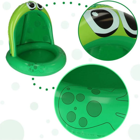 ikonka Children's Round Inflatable Green Swimming Pool