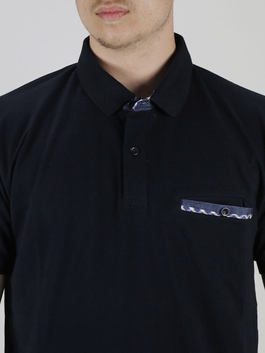Polo Kurzarmbluse Marineblau