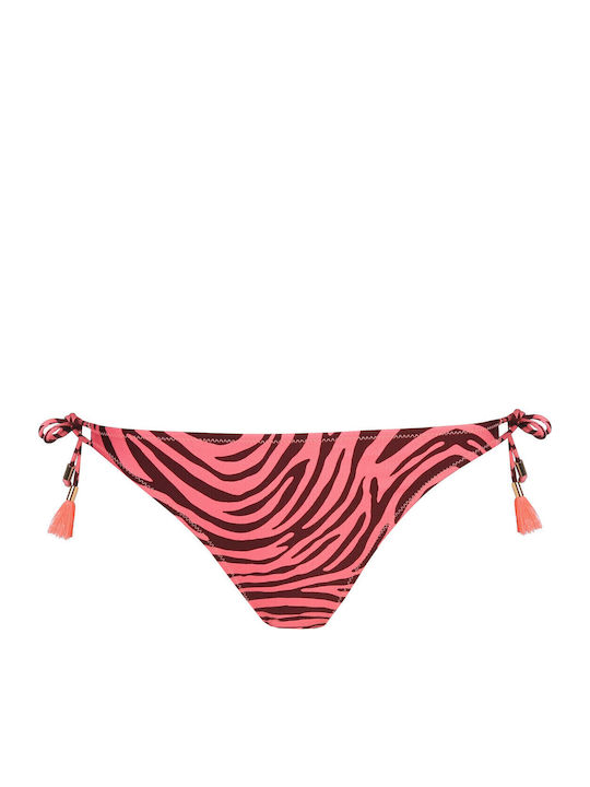 Bikini Slip με Κορδονάκια Πορτοκαλί