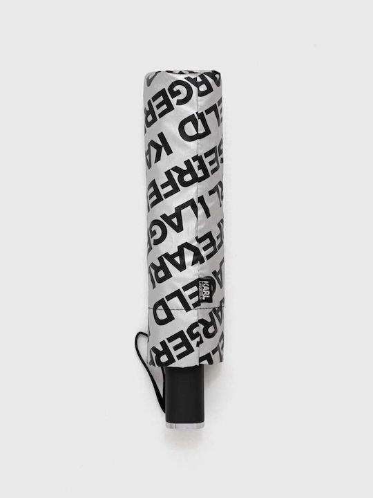 Karl Lagerfeld Regenschirm Kompakt Weiß