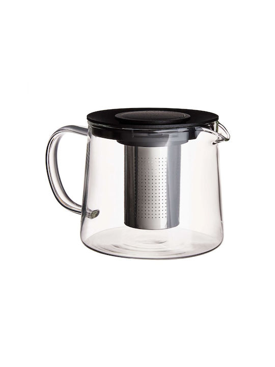 Butlers Grove TIME Teekanne mit Filter Rostfreier Stahl Transparente 1300ml