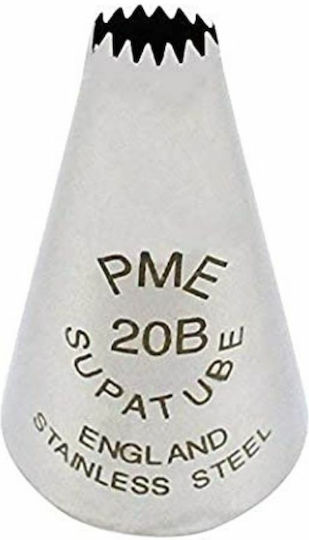 Метален накрайник за сладкарски пош 6мм Pme #20b