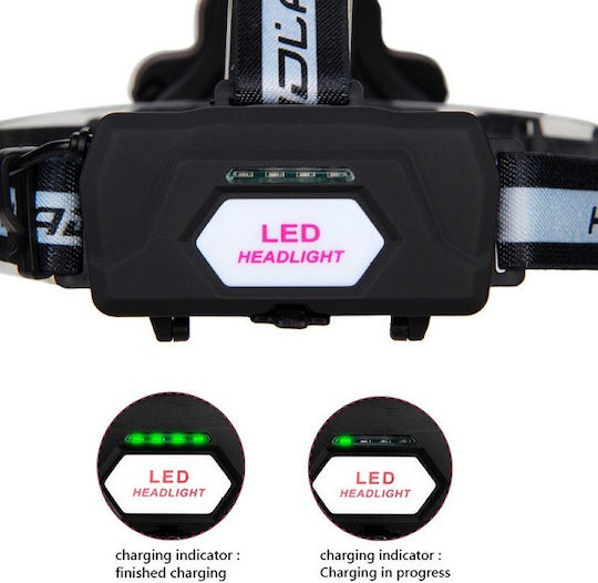Cree Lumină de lucru și de sit, cu baterie Lanternă Frontală LED IPX6 cu Luminozitate Maximă 1900lm Negru
