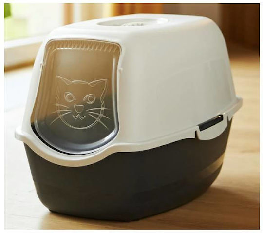 Rotho My Pet Bailey Katzentoilette Geschlossen Schwarz L56 x B40 x H39cm