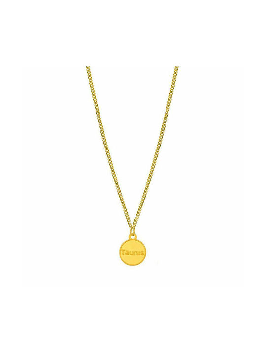 Amor Amor Necklace Zodiac Sign from Gold Plated Steel