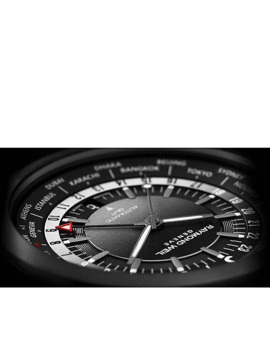 Raymond Weil Freelancer Мъжки Часовник 40.5mm Автоматичен с Черна Кожена Каишка