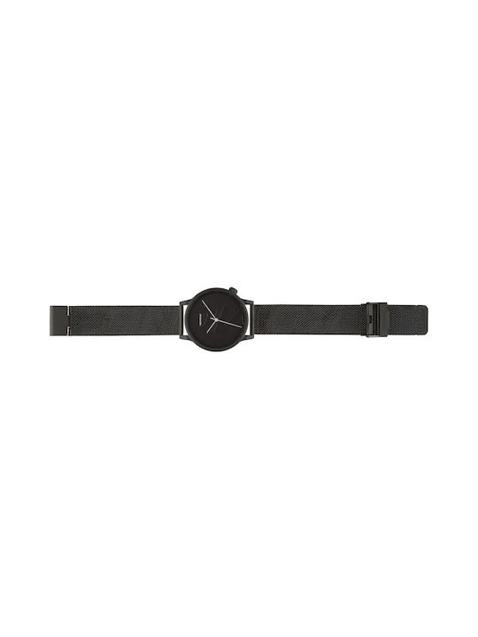 Komono Winston Watch Battery with Black Metal Bracelet