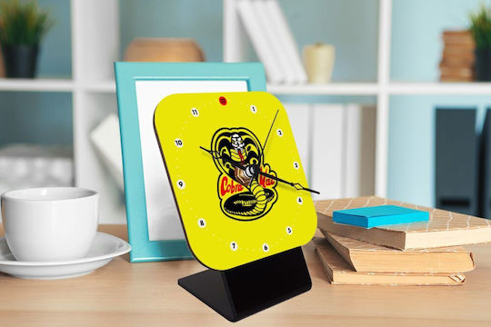 Koupakoupa Ceas De Masă Cu Indicatori Lemnos Galben KP_9883_CLOCK-DESK-SQUARE