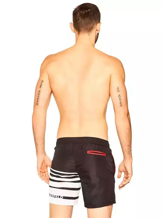 Karl Lagerfeld KL20MBM03 Men's Swimwear Shorts Black with Patterns