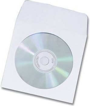 A&G Paper CD/DVD Sleeve White 25pcs