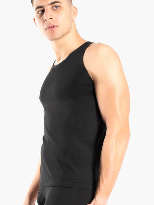 A.A UNDERWEAR Α.A UNDERWEAR Men's Undershirt Sleeveless in Black Color