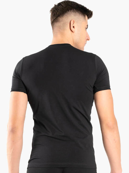 A.A UNDERWEAR Men's Short Sleeve Undershirt Black