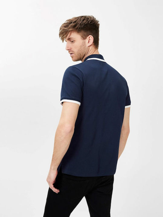 Projekt Produkt Men's Short Sleeve Blouse Polo Navy Blue