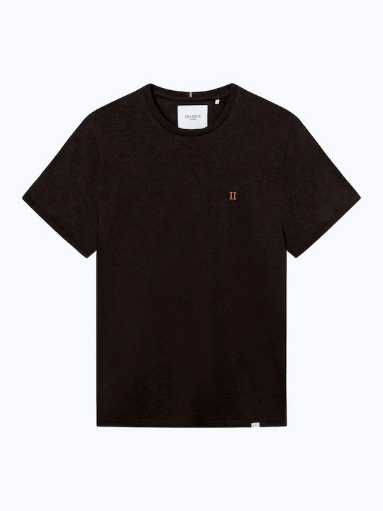 Les Deux Norregaard Herren T-Shirt Kurzarm Burgundisch