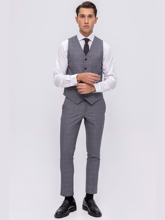 Aristoteli Bitsiani Men's Vest Slim Fit Gray