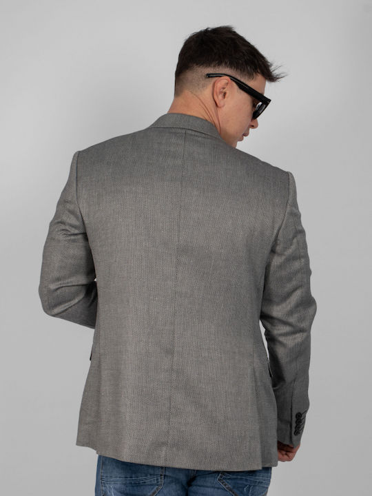 Men's Suit Jacket Slim Fit Gray