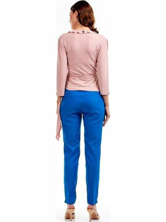 Bluza Damă Mâneci Scurte Roz De Vară