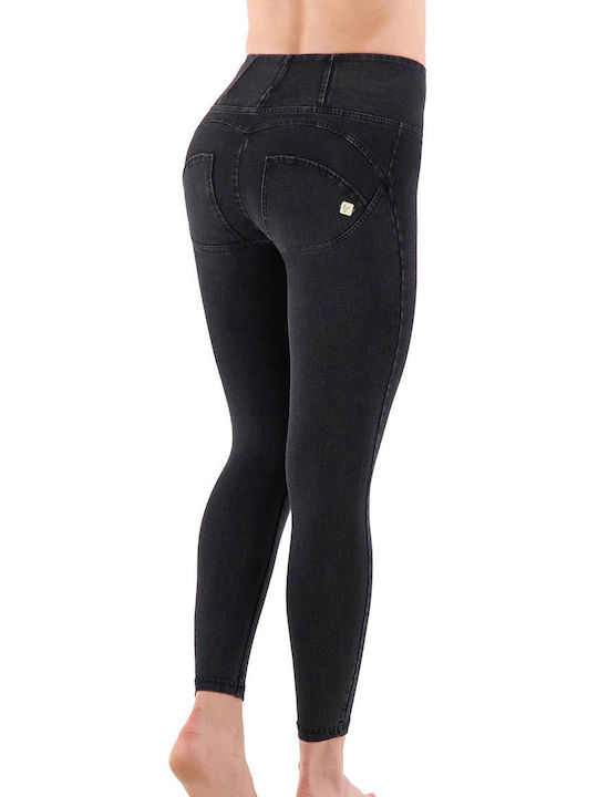 Freddy Skinny-Fit High Waist Women's Jean Trousers Push Up in Super Skinny Fit Black