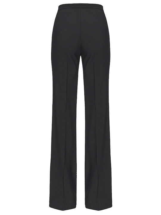 Pinko Women's High-waisted Crepe Trousers Flare Black