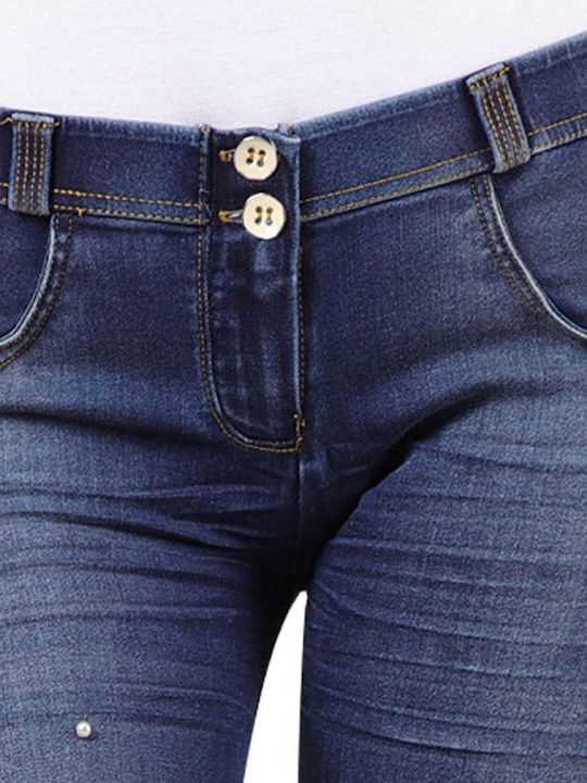 Women's Jean Trousers Push Up with Rips in Skinny Fit
