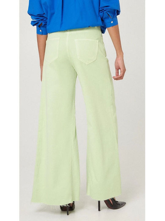 BSB High Waist Women's Jean Trousers in Regular Fit Green