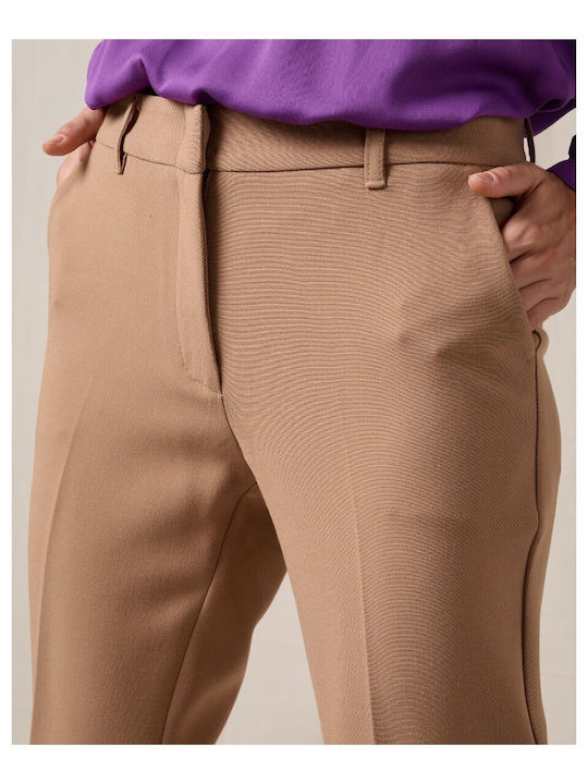 Passager Women's Crepe Trousers Brown