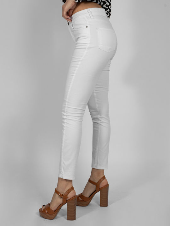 Γυναικείο Jean Παντελόνι σε Skinny Εφαρμογή Λευκό
