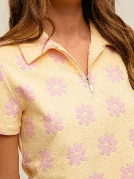 Mâneca scurta Femei Cămașă Roz Floral