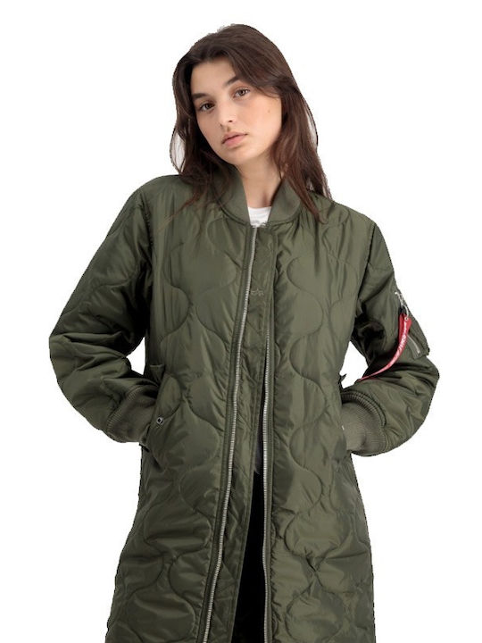 MA-1 Κοντό Γυναικείο Puffer Μπουφάν Καφέ