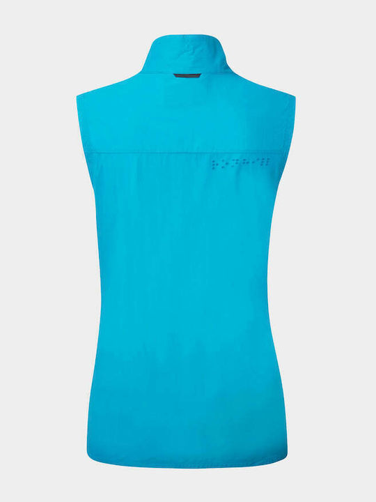 Kurz Damen Ärmellos Puffer Jacke für Winter Blau