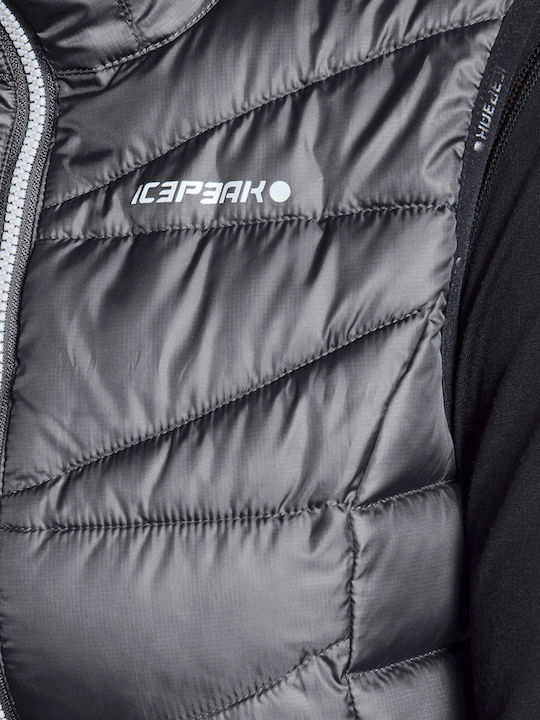 Kurz Damen Ärmellos Puffer Jacke für Winter Gray