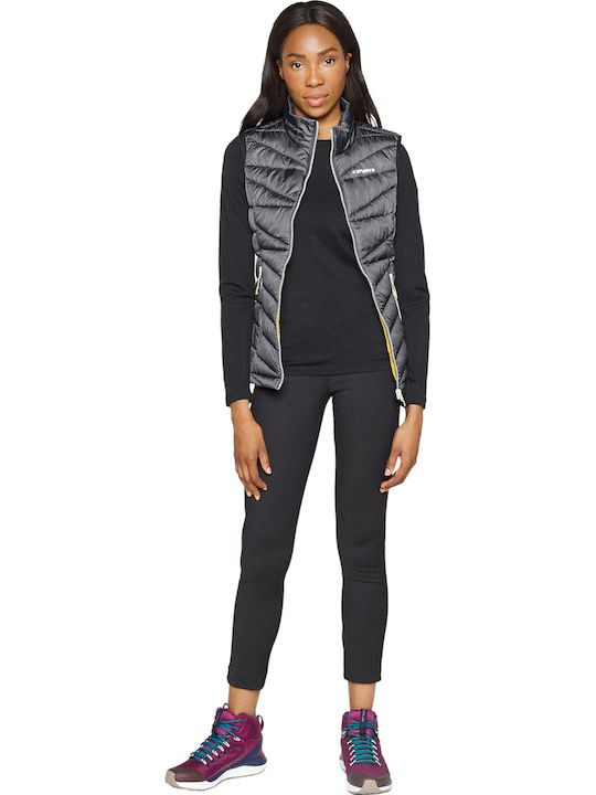 Kurz Damen Ärmellos Puffer Jacke für Winter Gray