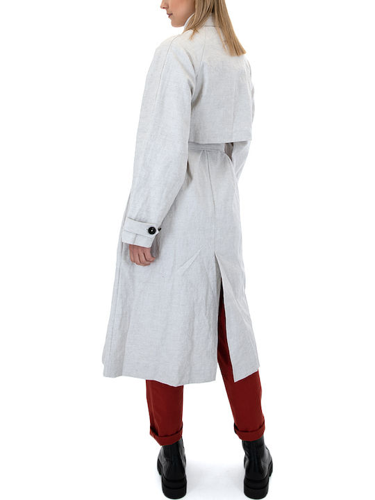 Women's Grey Gabardine Coat
