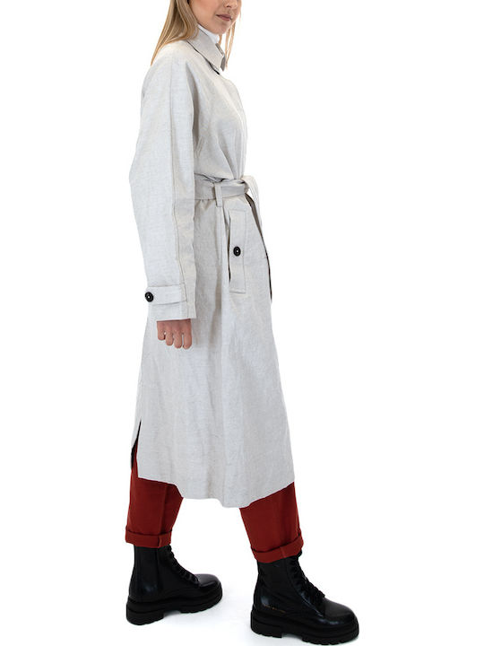 Women's Grey Gabardine Coat