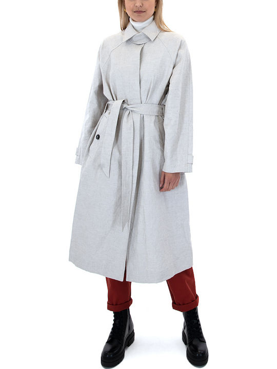 Women's Grey Gabardine Coat