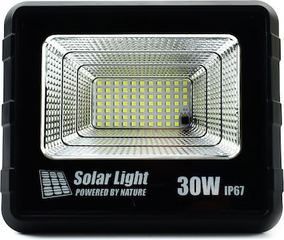 Waterproof Solar LED Floodlight 30W Cold White with Photocell IP67