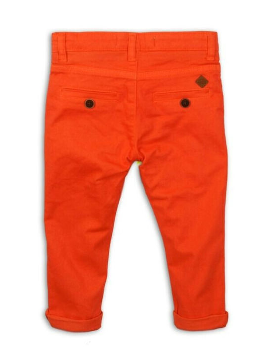 Minoti Boys Fabric Chino Trouser Red