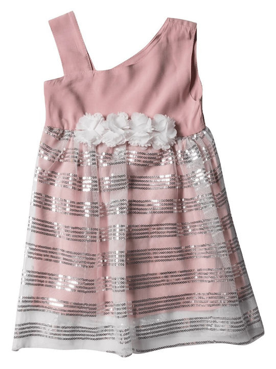 New College Kids Dress Sleeveless Pink