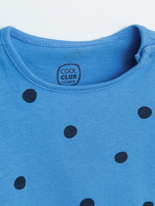 Cool Club Mädchen Kleid Polka Dot Langärmelig Blau