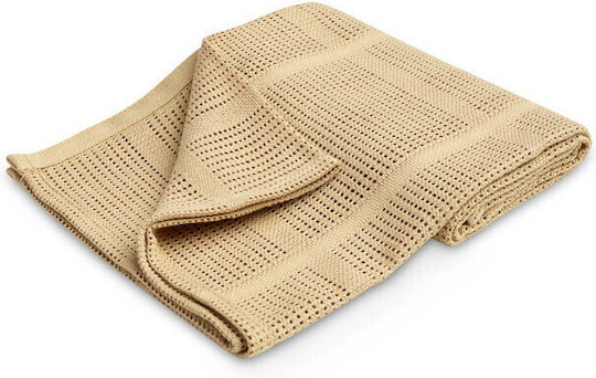 Sensillo Decke Kinderbett Gestrickt Beige 95cm