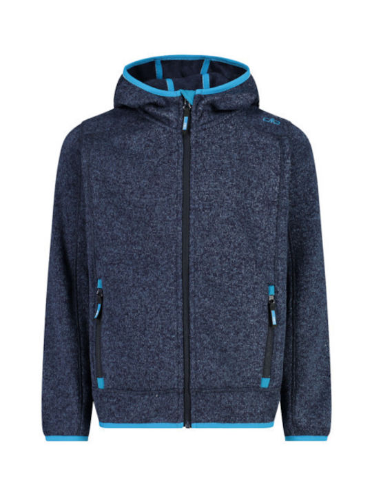 Παιδική Ζακέτα Φούτερ Fleece με Κουκούλα Μπλε