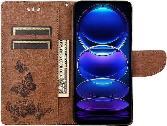 Redmi Note Wallet Δερματίνης Καφέ (Redmi Note 12 Pro / Poco X5 Pro)