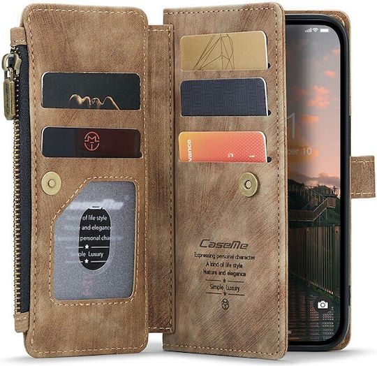Multifunctional Wallet Δερματίνης Καφέ (iPhone 14 ProRealme C30)