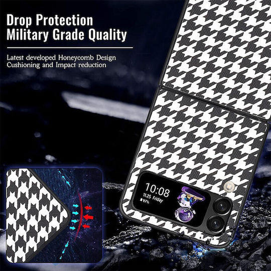 Leather Shockproof Back Cover Πλαστικό Λευκό (Galaxy Z Flip4)